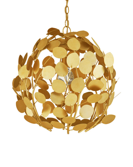 Currey and Company - 9000-1436 - One Light Chandelier - Lunaria - Contemporary Gold Leaf