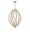 Currey and Company - 9000-1438 - Nine Light Chandelier - Leda - Antique Gold Leaf / Antique Gold / White