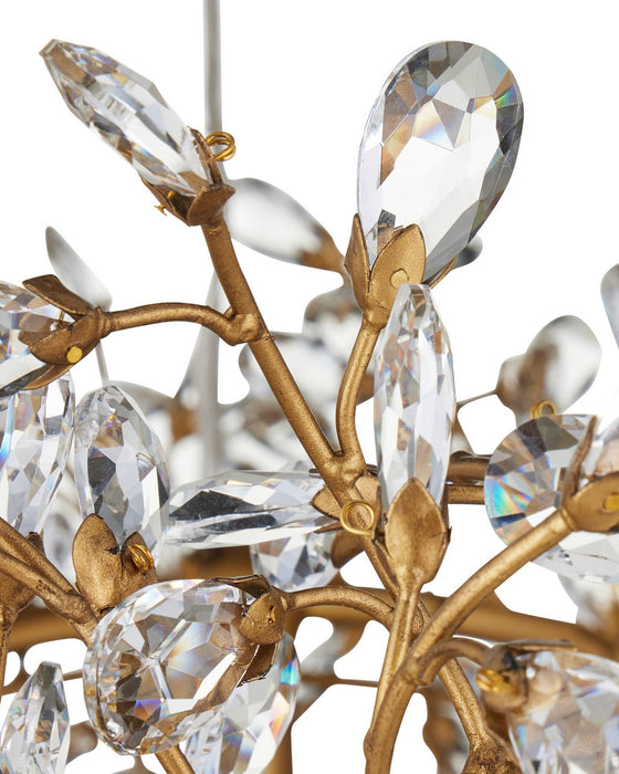 Currey and Company - 9000-1440 - 12 Light Chandelier - Crystal Bud - Clear / Brass