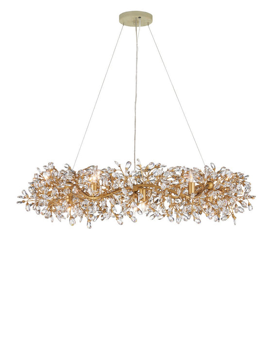 Currey and Company - 9000-1440 - 12 Light Chandelier - Crystal Bud - Clear / Brass
