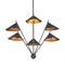 Currey and Company - 9000-1441 - Six Light Chandelier - Serpa - French Black / Gold Leaf