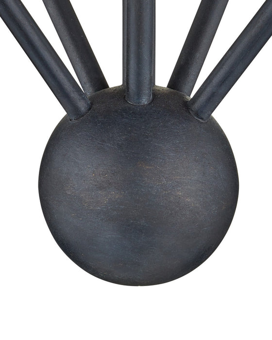 Currey and Company - 9000-1441 - Six Light Chandelier - Serpa - French Black / Gold Leaf