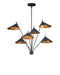 Currey and Company - 9000-1441 - Six Light Chandelier - Serpa - French Black / Gold Leaf