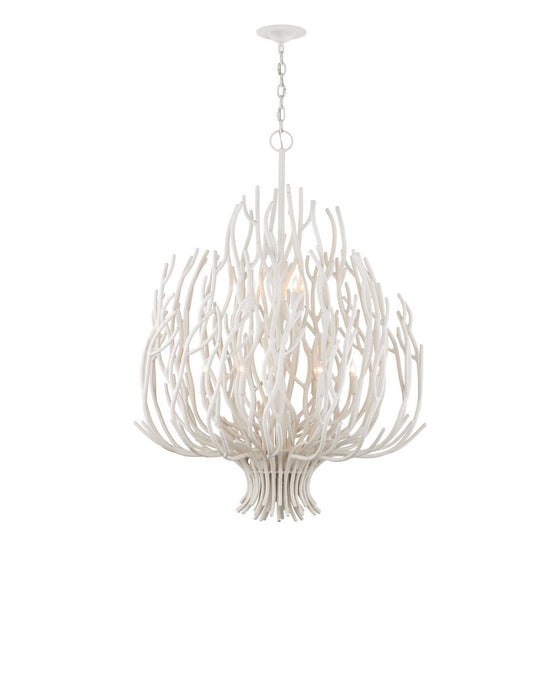 Currey and Company - 9000-1443 - Nine Light Chandelier - Seaward - White Coral