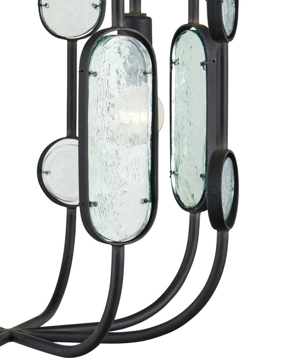 Currey and Company - 9000-1444 - Four Light Chandelier - Ettore - Clear / Blacksmith