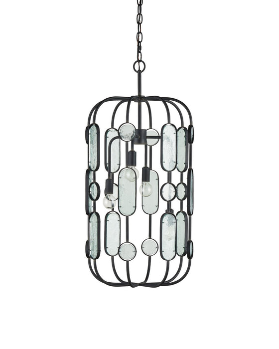 Currey and Company - 9000-1444 - Four Light Chandelier - Ettore - Clear / Blacksmith
