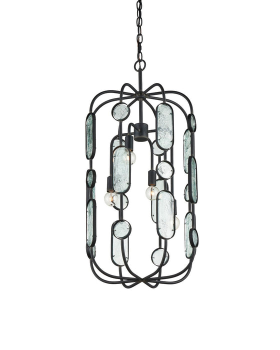 Currey and Company - 9000-1444 - Four Light Chandelier - Ettore - Clear / Blacksmith