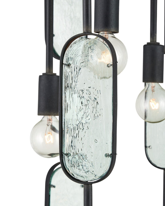 Currey and Company - 9000-1444 - Four Light Chandelier - Ettore - Clear / Blacksmith