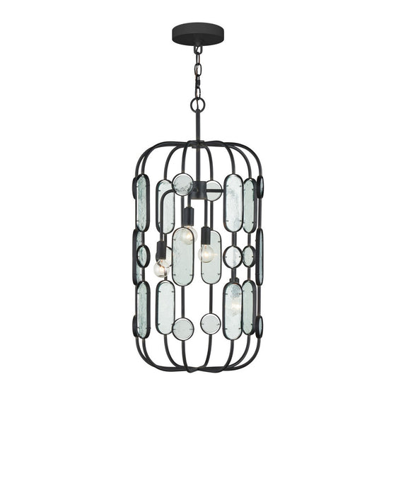 Currey and Company - 9000-1444 - Four Light Chandelier - Ettore - Clear / Blacksmith