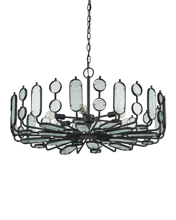 Currey and Company - 9000-1445 - Six Light Chandelier - Ettore - Clear / Blacksmith