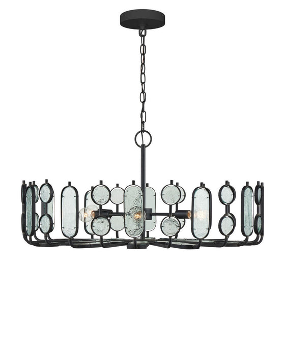 Currey and Company - 9000-1445 - Six Light Chandelier - Ettore - Clear / Blacksmith