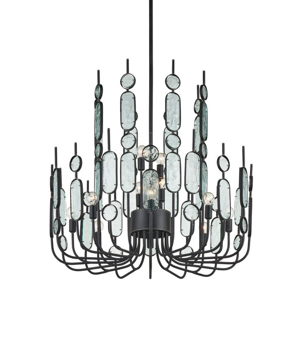 Currey and Company - 9000-1446 - 12 Light Chandelier - Ettore - Clear / Blacksmith