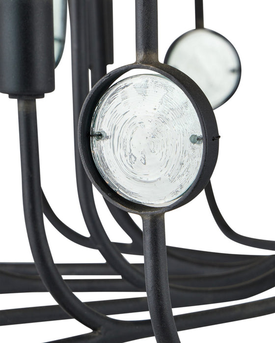 Currey and Company - 9000-1446 - 12 Light Chandelier - Ettore - Clear / Blacksmith