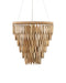 Currey and Company - 9000-1448 - Seven Light Chandelier - Quiver - Natural / Brass