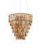 Currey and Company - 9000-1448 - Seven Light Chandelier - Quiver - Natural / Brass