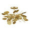 Currey and Company - 9000-1449 - Three Light Semi-Flush Mount - Lunaria - Contemporary Gold Leaf