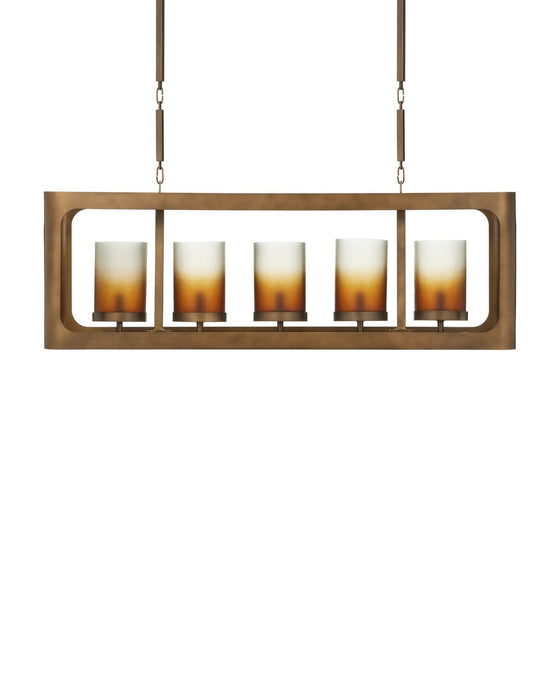 Currey and Company - 9000-1451 - Five Light Chandelier - Tenebroso - Smoke Gold / Gold Luster