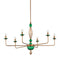 Currey and Company - 9000-1453 - Six Light Chandelier - Grasmere - Green / Aged Gold / Gold Luster