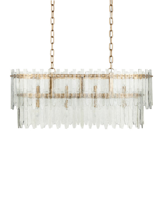 Currey and Company - 9000-1454 - Eight Light Chandelier - Electra - Clear / Antique Brass