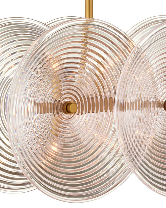 Currey and Company - 9000-1457 - Ten Light Chandelier - Whirlwind - Pale Pink / Brass