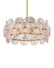 Currey and Company - 9000-1459 - Six Light Chandelier - Whirlwind - Pale Pink / Brass