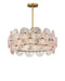 Currey and Company - 9000-1459 - Six Light Chandelier - Whirlwind - Pale Pink / Brass