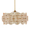 Currey and Company - 9000-1460 - Six Light Chandelier - Whirlwind - Pale Yellow / Brass