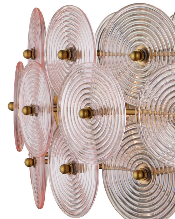 Currey and Company - 9000-1461 - Ten Light Chandelier - Whirlwind - Pale Pink / Brass