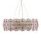 Currey and Company - 9000-1461 - Ten Light Chandelier - Whirlwind - Pale Pink / Brass
