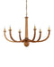 Currey and Company - 9000-1463 - Six Light Chandelier - Woodcroft - Natural / Antique Brass