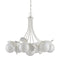 Currey and Company - 9000-1465 - Seven Light Chandelier - Effloresce - Gesso White / White