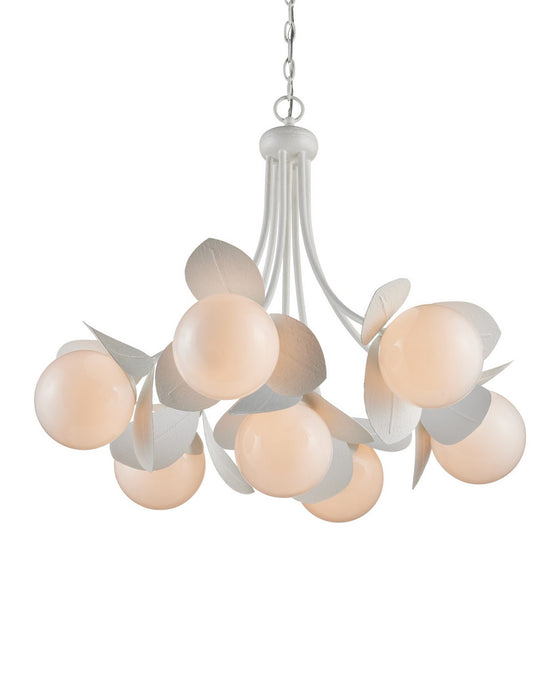 Currey and Company - 9000-1465 - Seven Light Chandelier - Effloresce - Gesso White / White