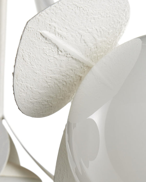 Currey and Company - 9000-1465 - Seven Light Chandelier - Effloresce - Gesso White / White