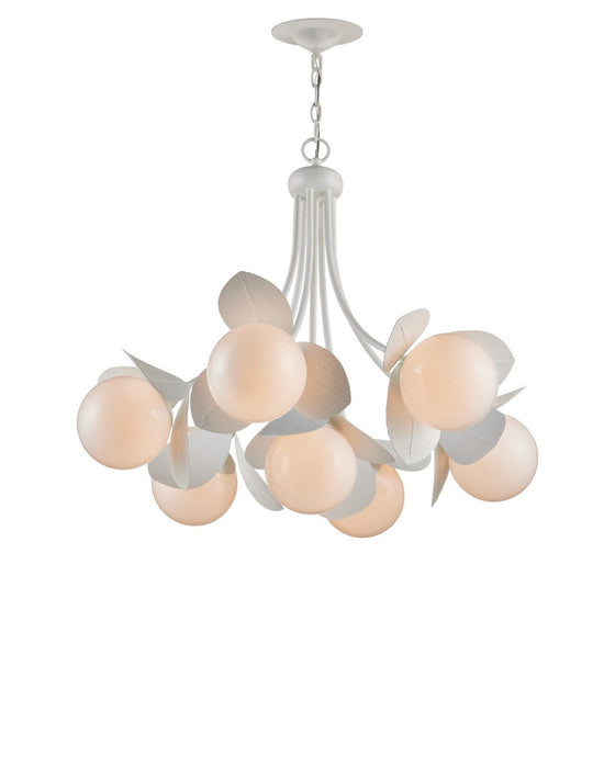 Currey and Company - 9000-1465 - Seven Light Chandelier - Effloresce - Gesso White / White