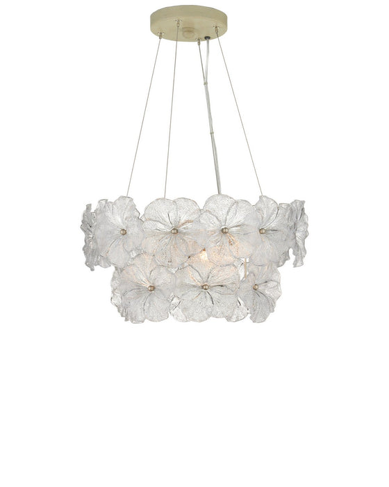 Currey and Company - 9000-1468 - Three Light Chandelier - Mallow - Clear / Champagne