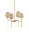 Currey and Company - 9000-1470 - LED Chandelier - Francie - Antique Gold Leaf / Natural
