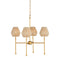 Currey and Company - 9000-1470 - LED Chandelier - Francie - Antique Gold Leaf / Natural