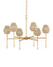 Currey and Company - 9000-1471 - LED Chandelier - Francie - Antique Gold Leaf / Natural