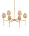 Currey and Company - 9000-1471 - LED Chandelier - Francie - Antique Gold Leaf / Natural
