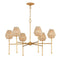 Currey and Company - 9000-1471 - LED Chandelier - Francie - Antique Gold Leaf / Natural