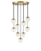 Currey and Company - 9000-1473 - LED Chandelier - Wexler - Polished Antique Brass / Clear