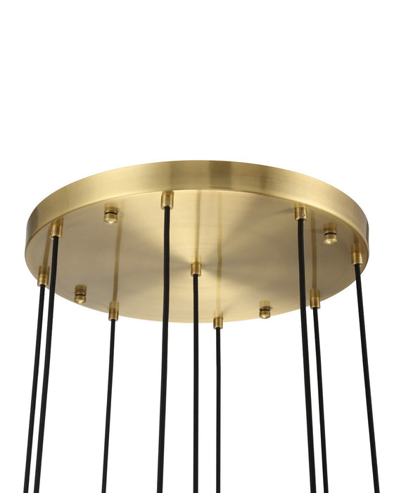 Currey and Company - 9000-1473 - LED Chandelier - Wexler - Polished Antique Brass / Clear