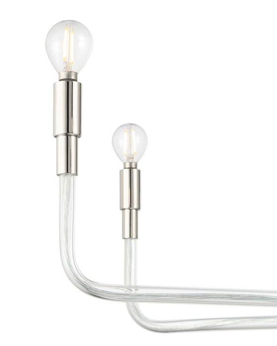Currey and Company - 9000-1474 - Eight Light Chandelier - Nantucket - Polished Nickel / Clear