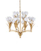 Currey and Company - 9000-1475 - LED Chandelier - Glazen - Polished Antique Brass / White