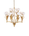 Currey and Company - 9000-1475 - LED Chandelier - Glazen - Polished Antique Brass / White