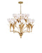 Currey and Company - 9000-1475 - LED Chandelier - Glazen - Polished Antique Brass / White