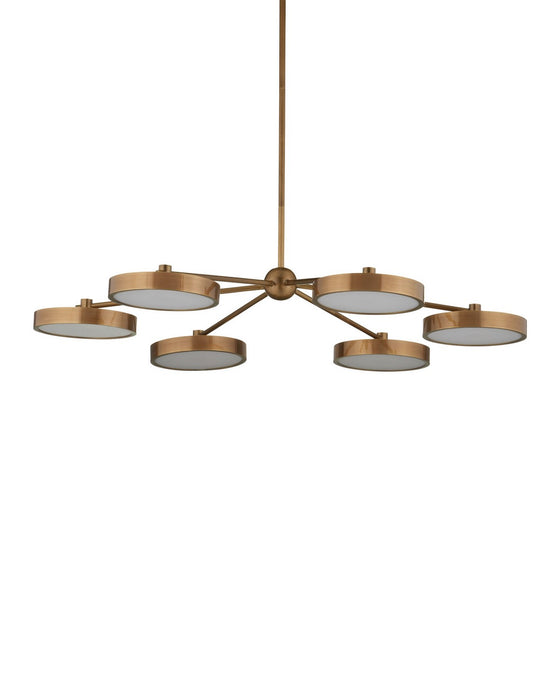 Currey and Company - 9000-1476 - LED Chandelier - Merrick - Polished Antique Brass / White