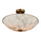 Currey and Company - 9000-1478 - Two Light Semi-Flush Mount - Volterra - Natural / Antique Brass