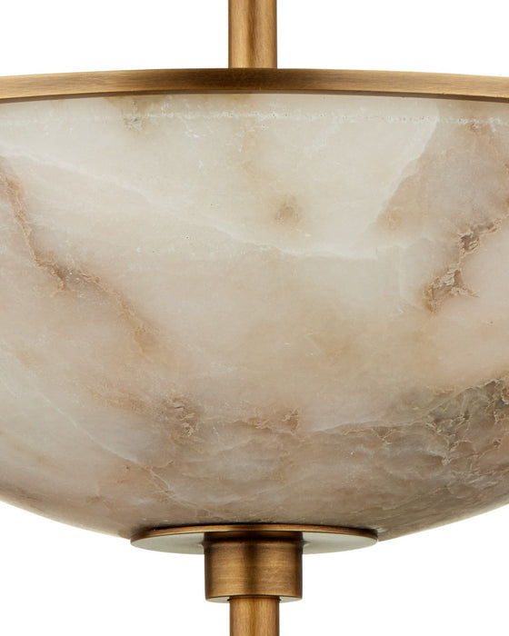 Currey and Company - 9000-1479 - Six Light Chandelier - Volterra - Natural / Antique Brass