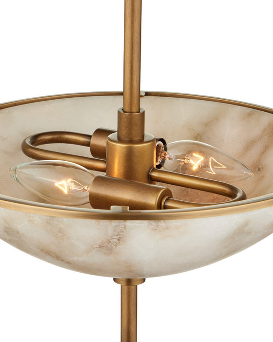 Currey and Company - 9000-1479 - Six Light Chandelier - Volterra - Natural / Antique Brass